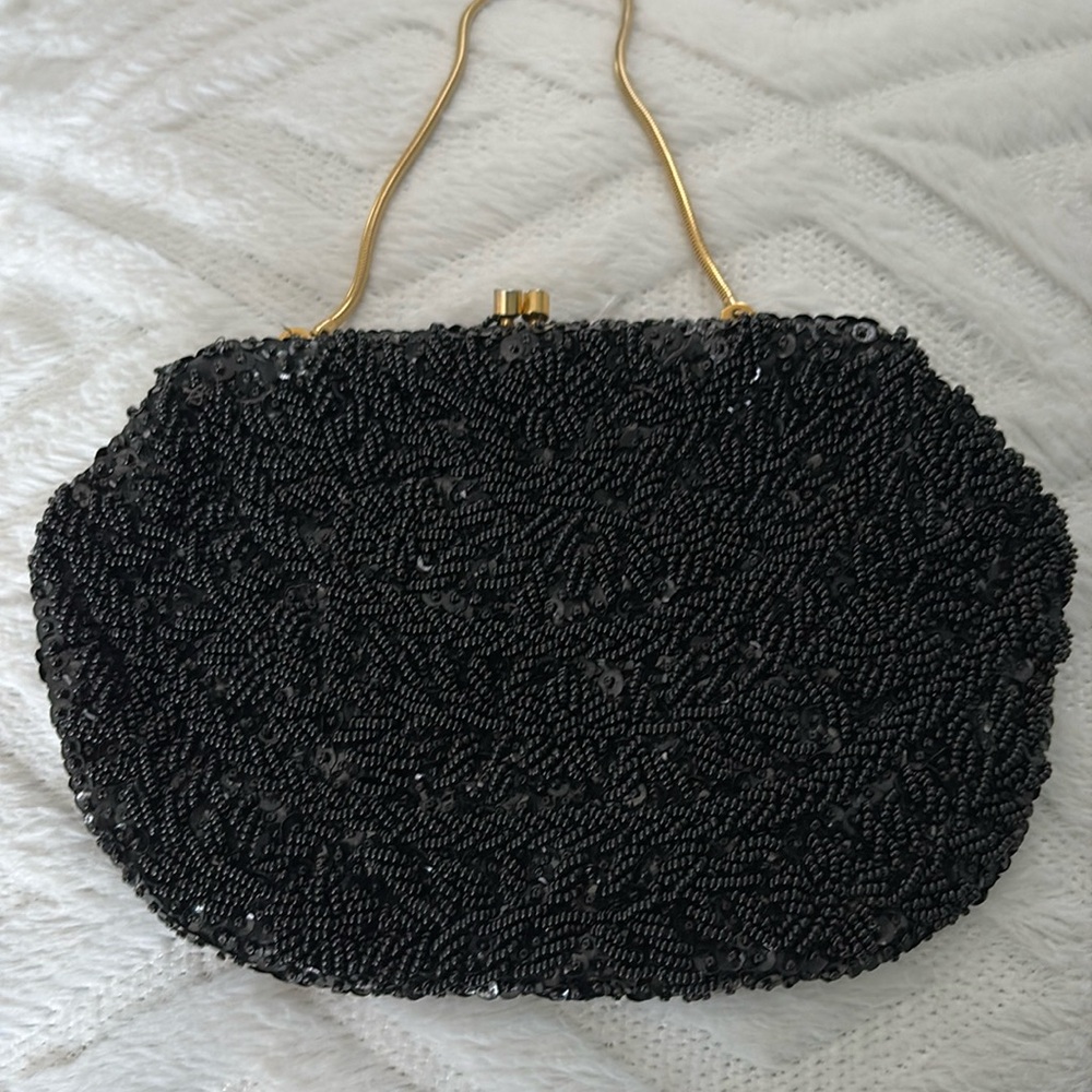 Black Beaded Evening bag.